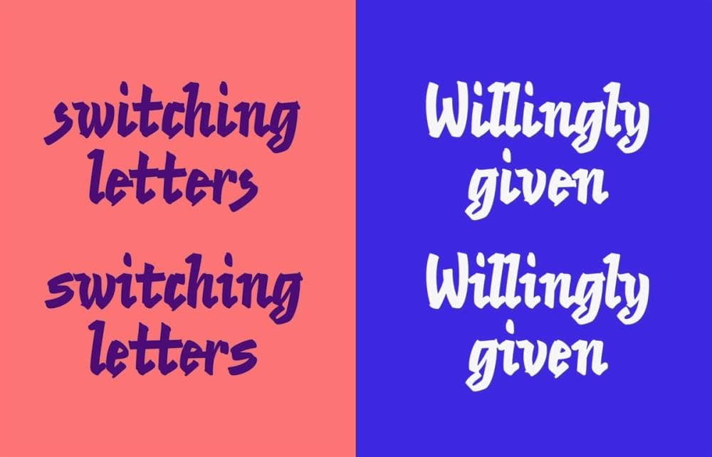 Specimen of large paragraph in lowercase